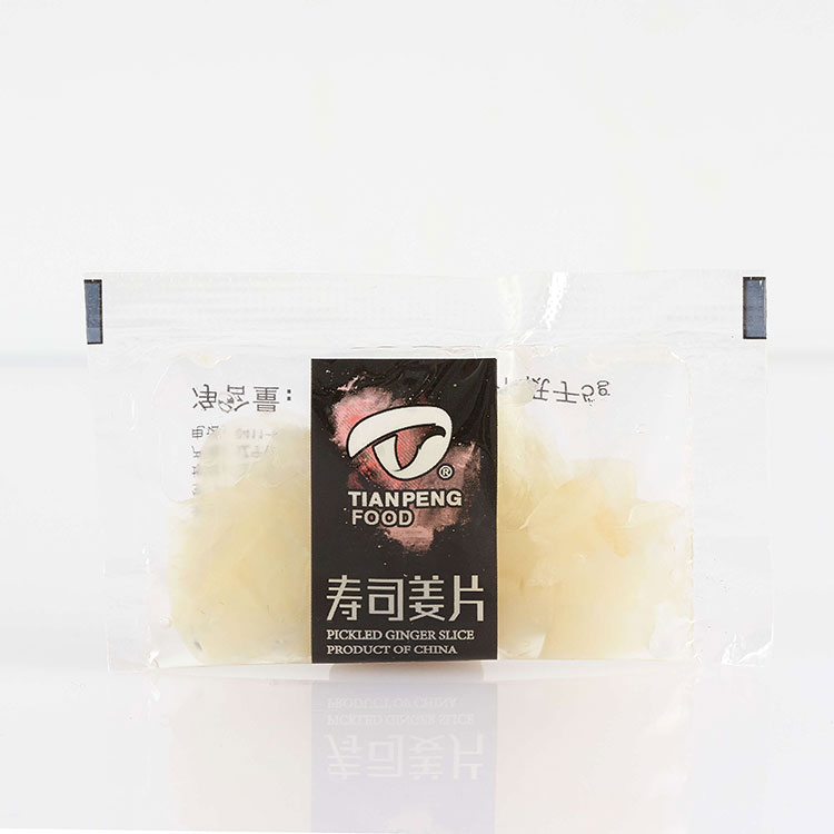 Mini venta al por mayor amarilla del bulto del jengibre del sushi 5g para la fábrica del OEM de las comidas de los ingredientes