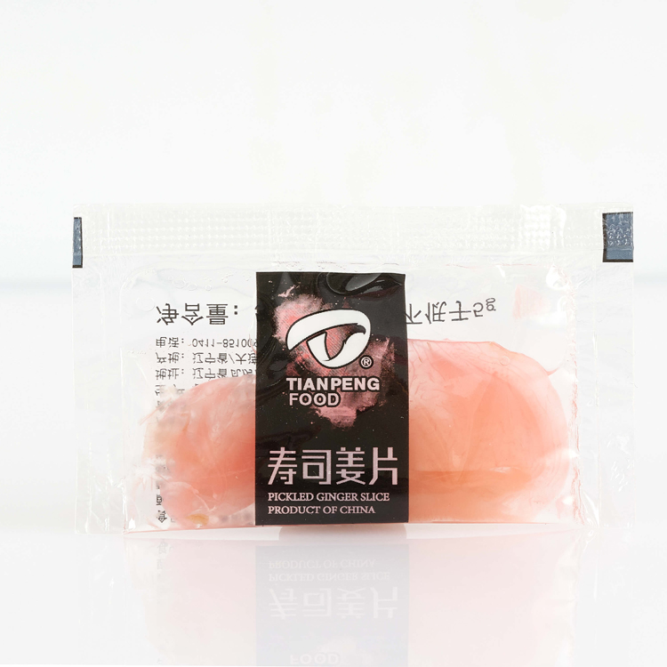 Prix ​​d'usine sushi mariné gingembre rouge cornichons de style japonais 5g mini sac de gingembre pour sushi